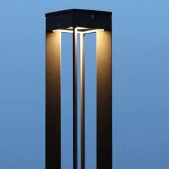 LED-Solarleuchte Borne mit Sensor, 90 cm, grau