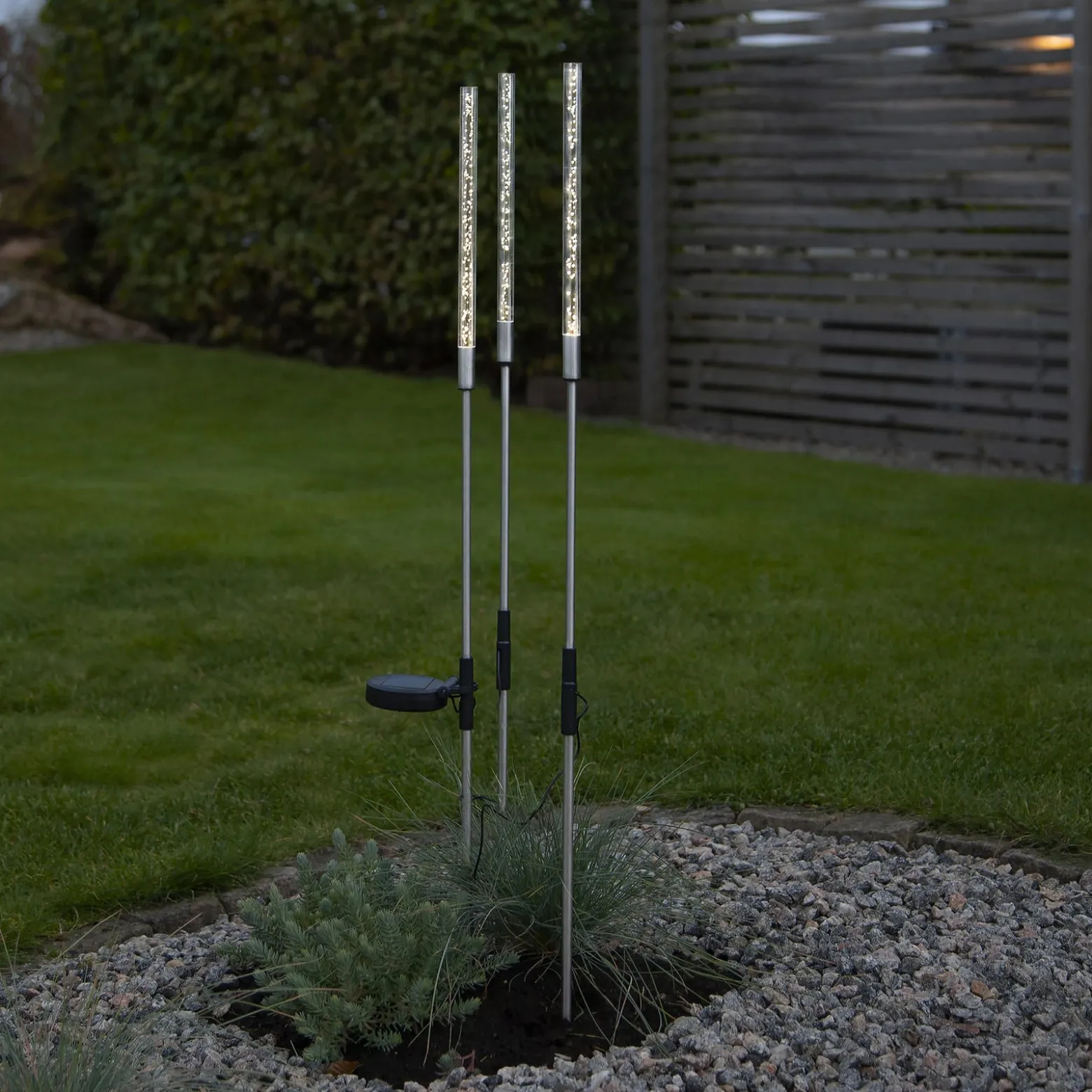 LED-Solarleuchte Bubbly im 3er-Set, warmweiß