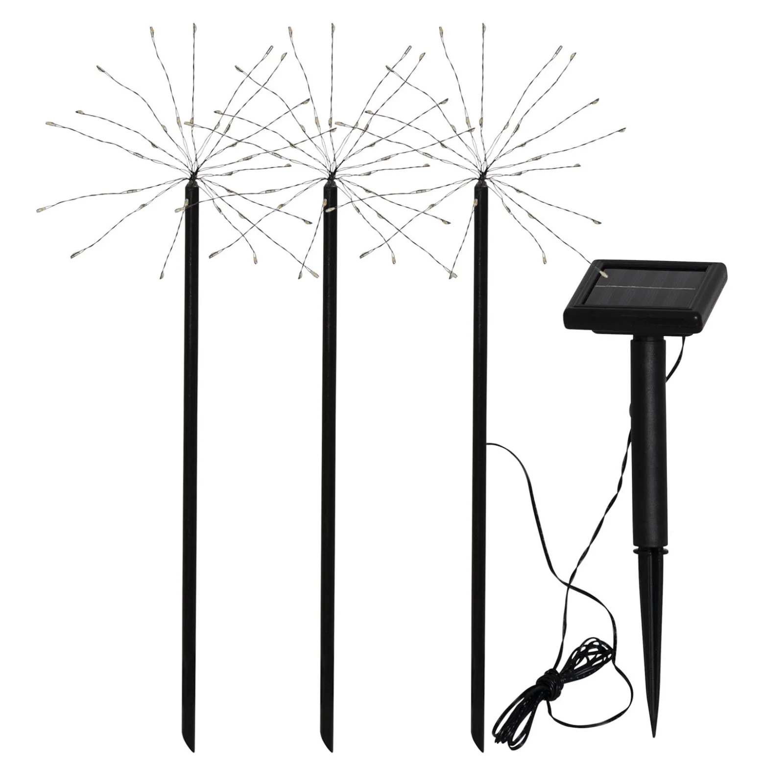 LED-Solarleuchte Firework im Set mit Erdspießen