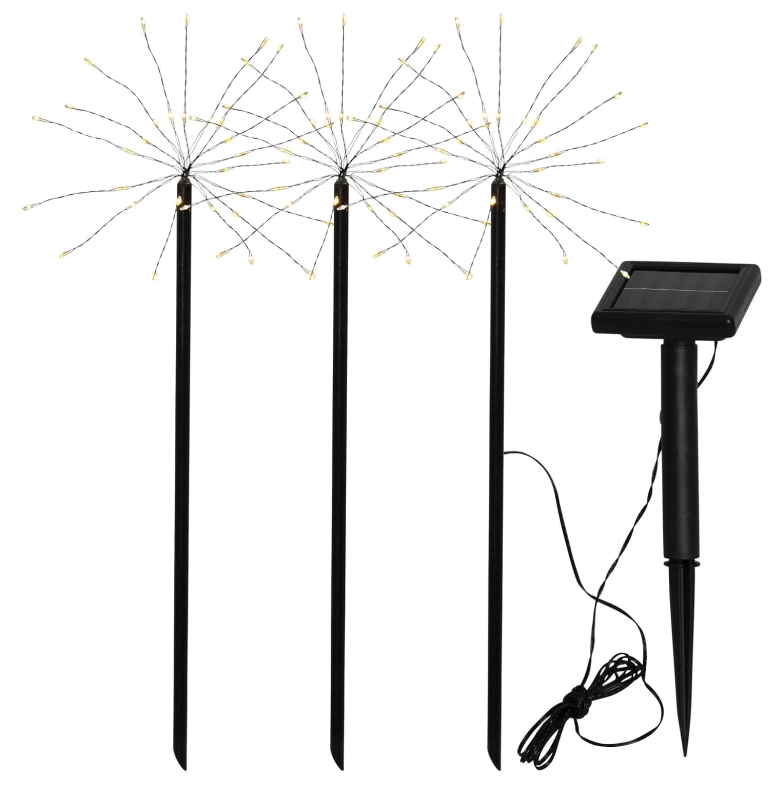 LED-Solarleuchte Firework im Set mit Erdspießen