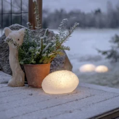 LED-Solarleuchte GLOBY, weiß, 24,5 cm, Kunststoff, IP44
