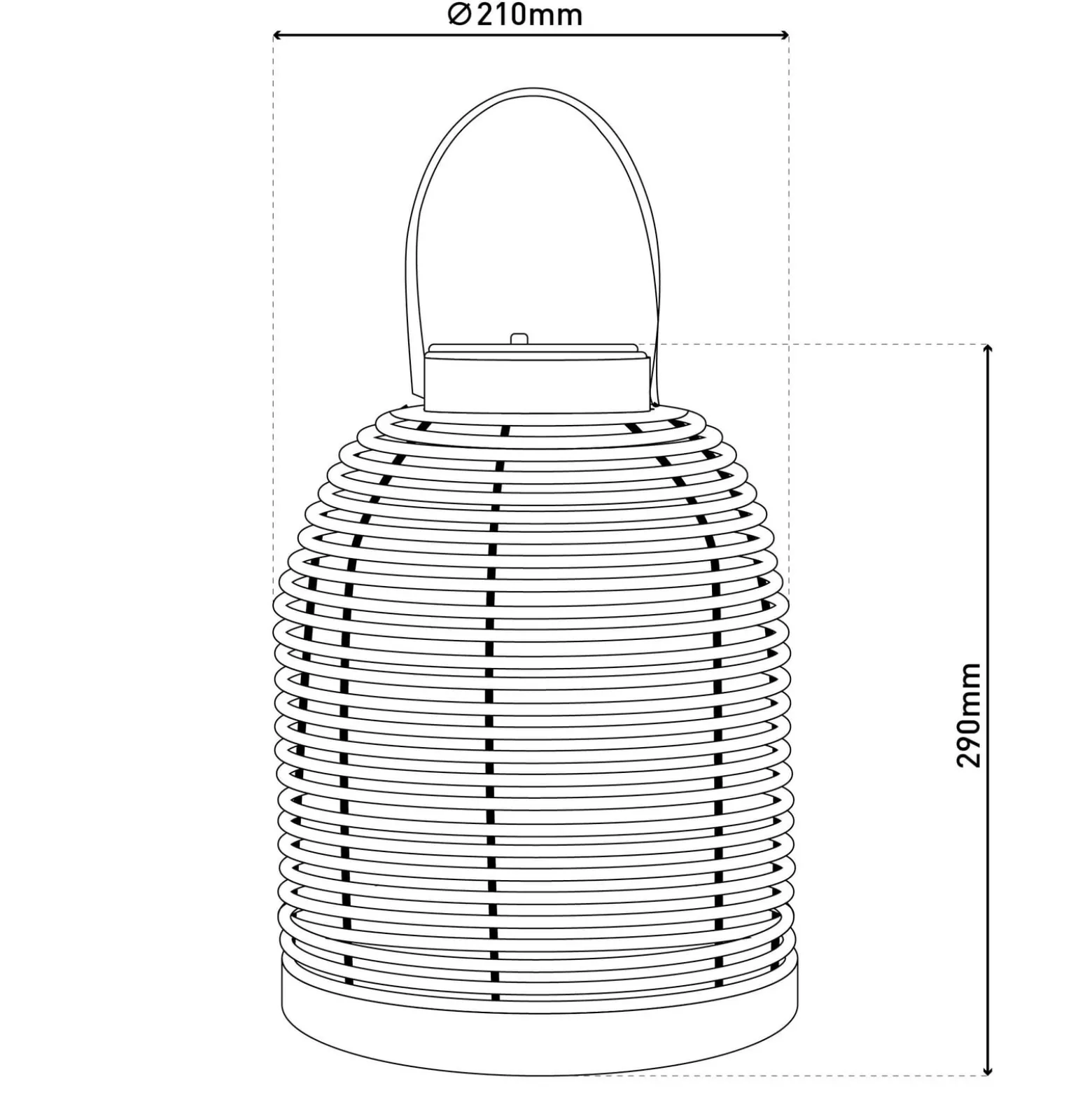 LED-Solarleuchte Korbinian, braun, Höhe 29 cm, IP44, Laterne