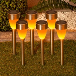 LED-Solarleuchte 4135006 mit Flammeneffekt 6er-Set