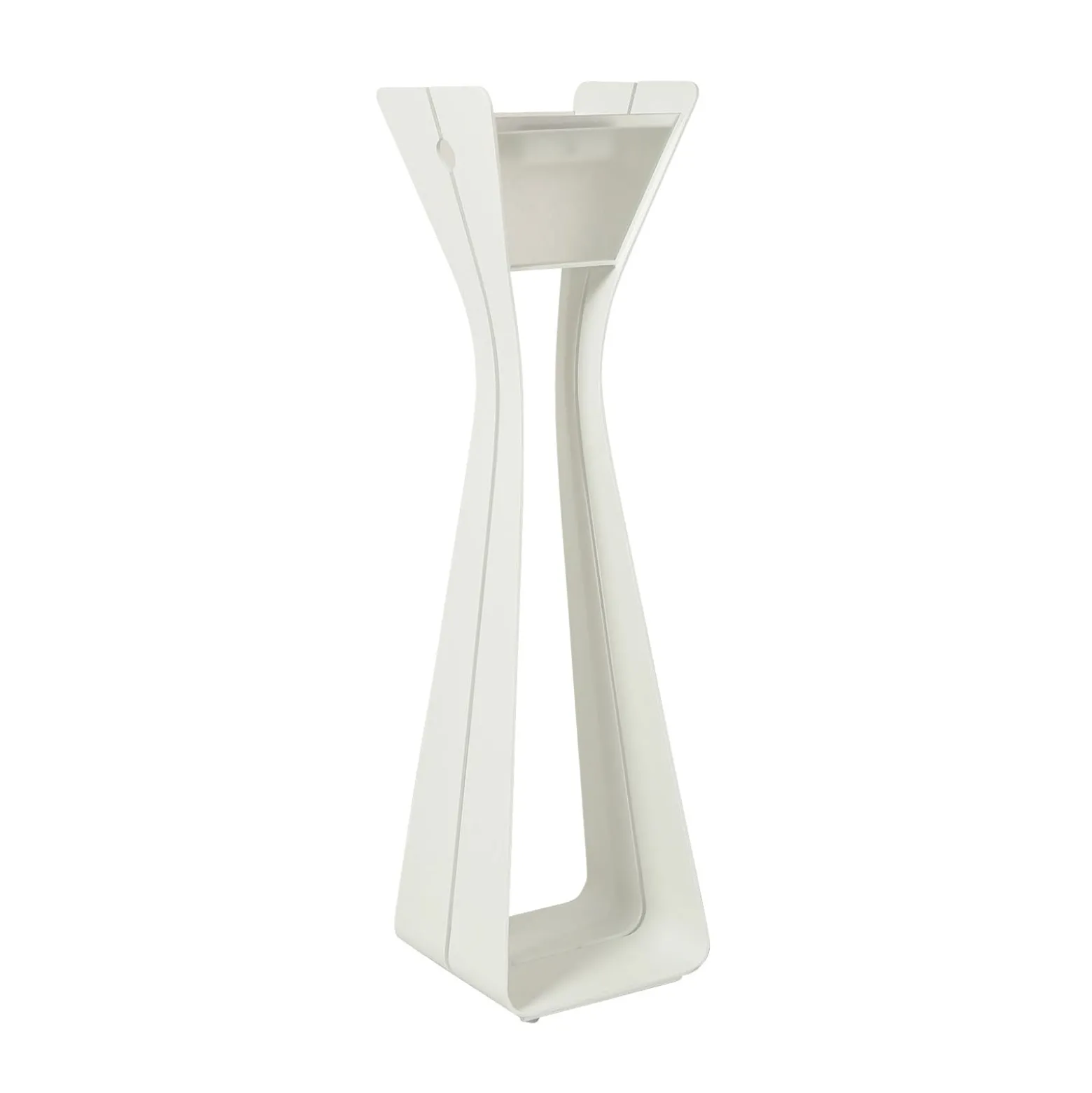 LED-Solarleuchte Osmoz aus Aluminium, 175 cm, weiß