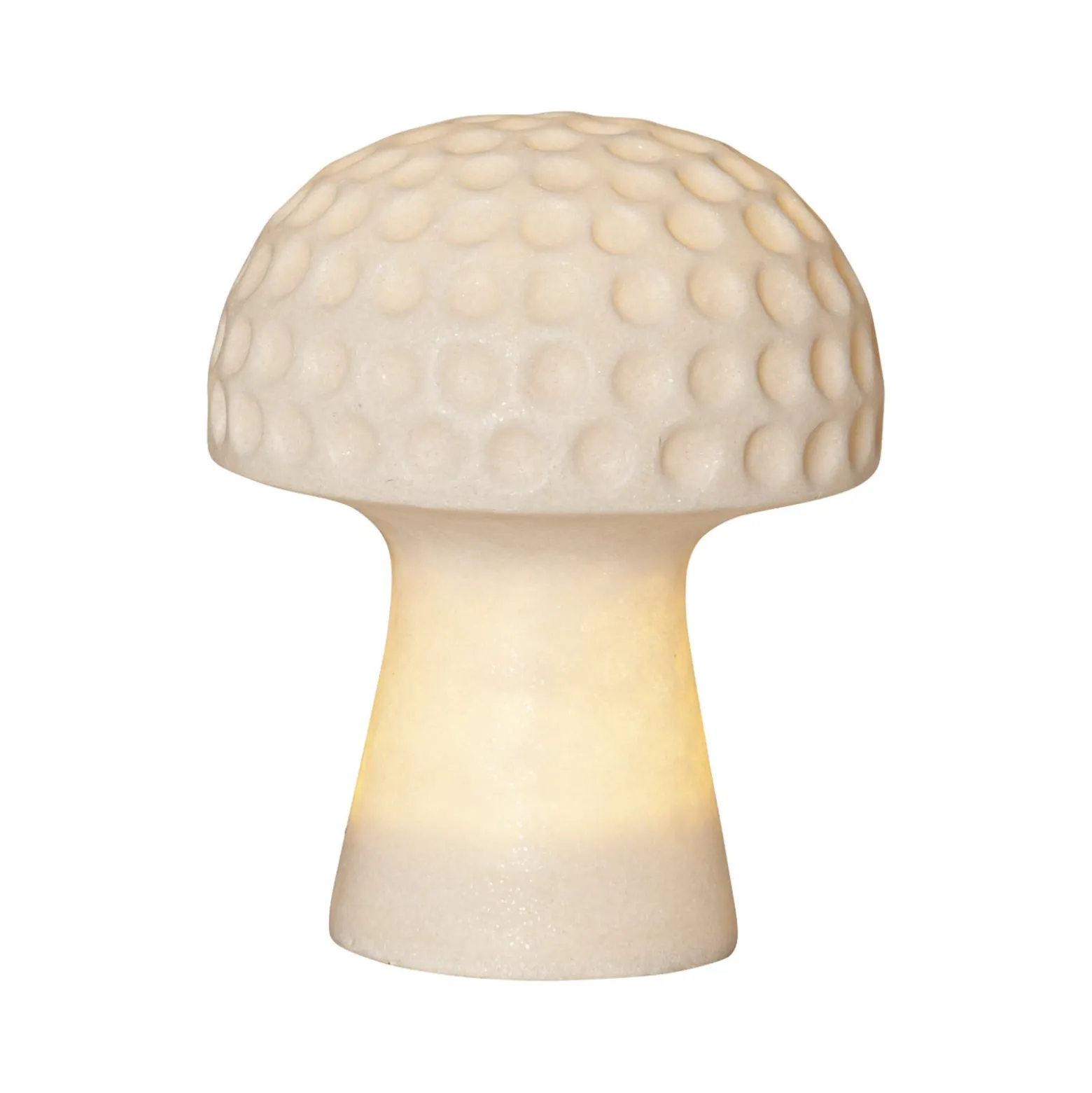 LED-Solarleuchte Sandy, 24 cm, weiß, Kunststoff, Pilzform