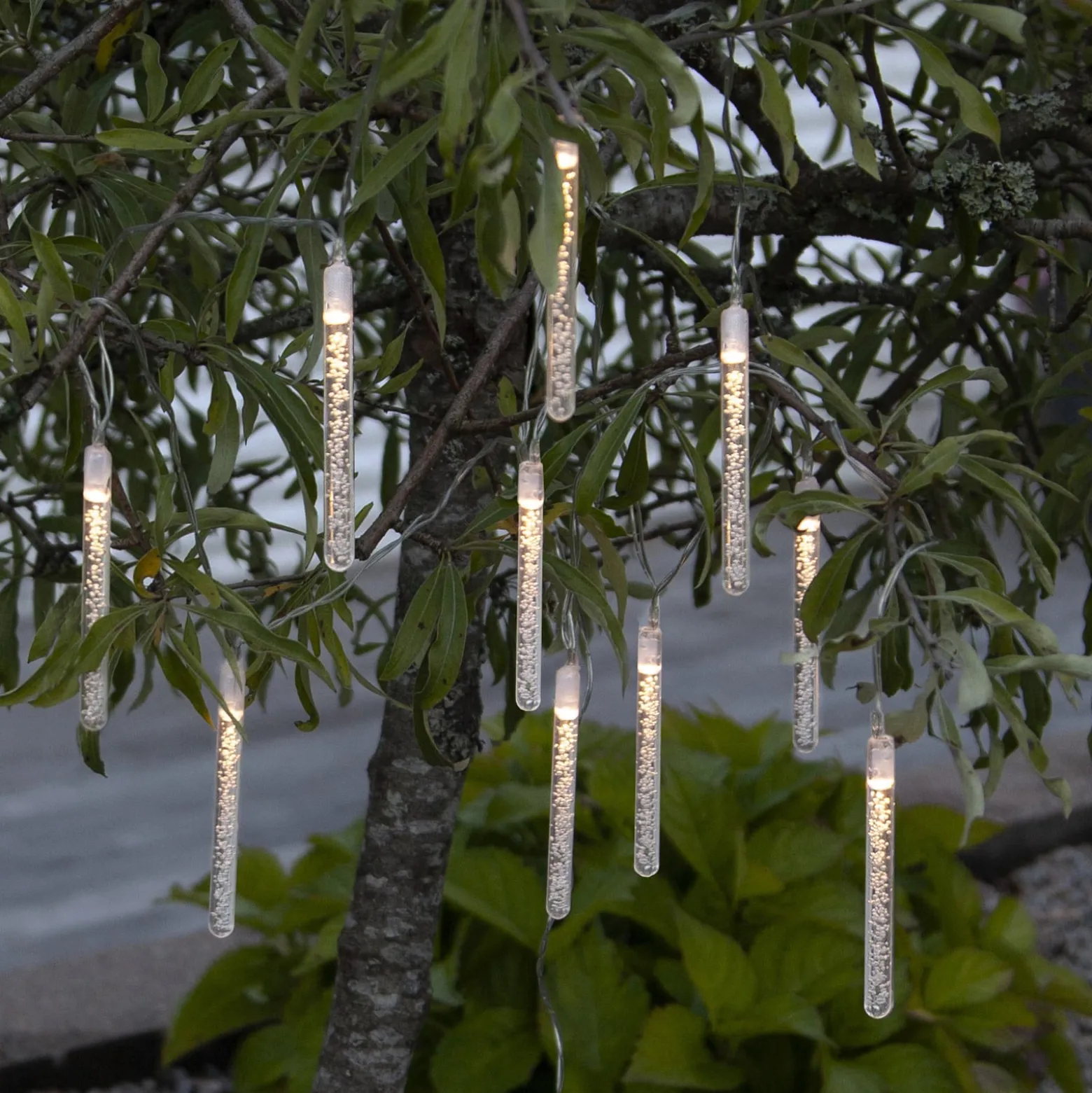 LED-Solarlichterkette Bubbly, 10-flammig, warmweiß