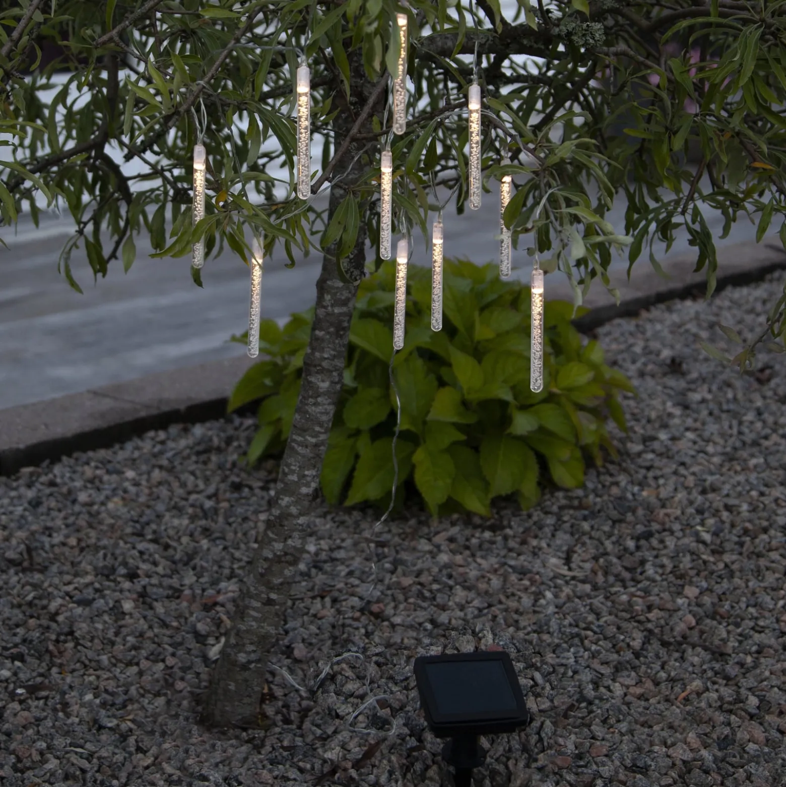 LED-Solarlichterkette Bubbly, 10-flammig, warmweiß