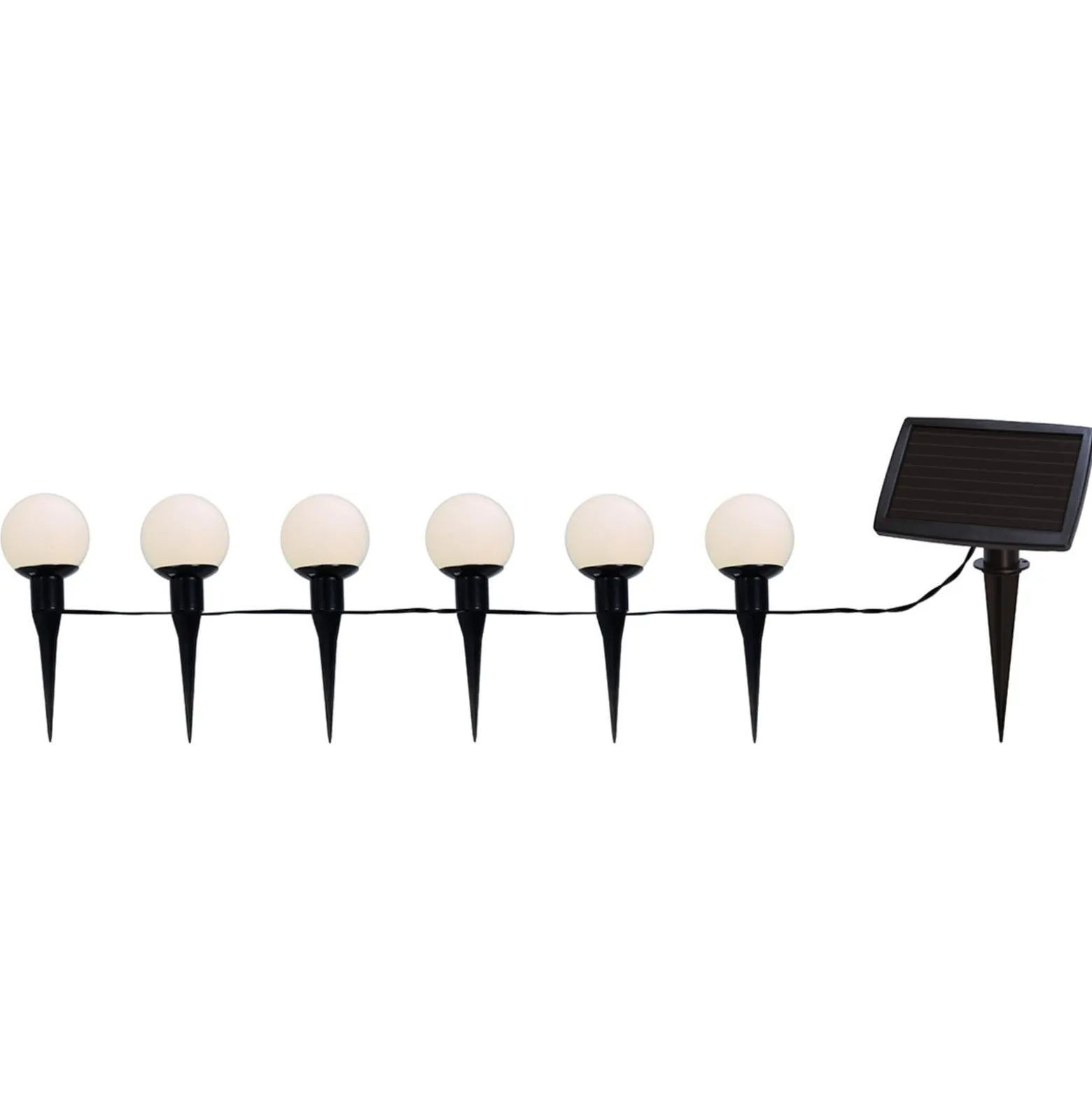 LED-Solarlichterkette Combo, 6-flammig, IP44, Kunststoff