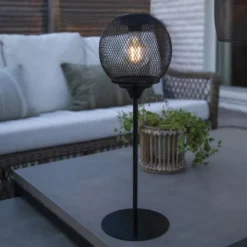 LED-Solartischlampe Sunlight mit Netzgeflecht