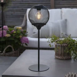LED-Solartischlampe Sunlight mit Netzgeflecht