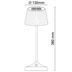 LED-Solar-Tischleuchte Emmi CCT aufladbar, weiß