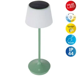 LED-Solar-Tischleuchte Emmi CCT aufladbar, grün