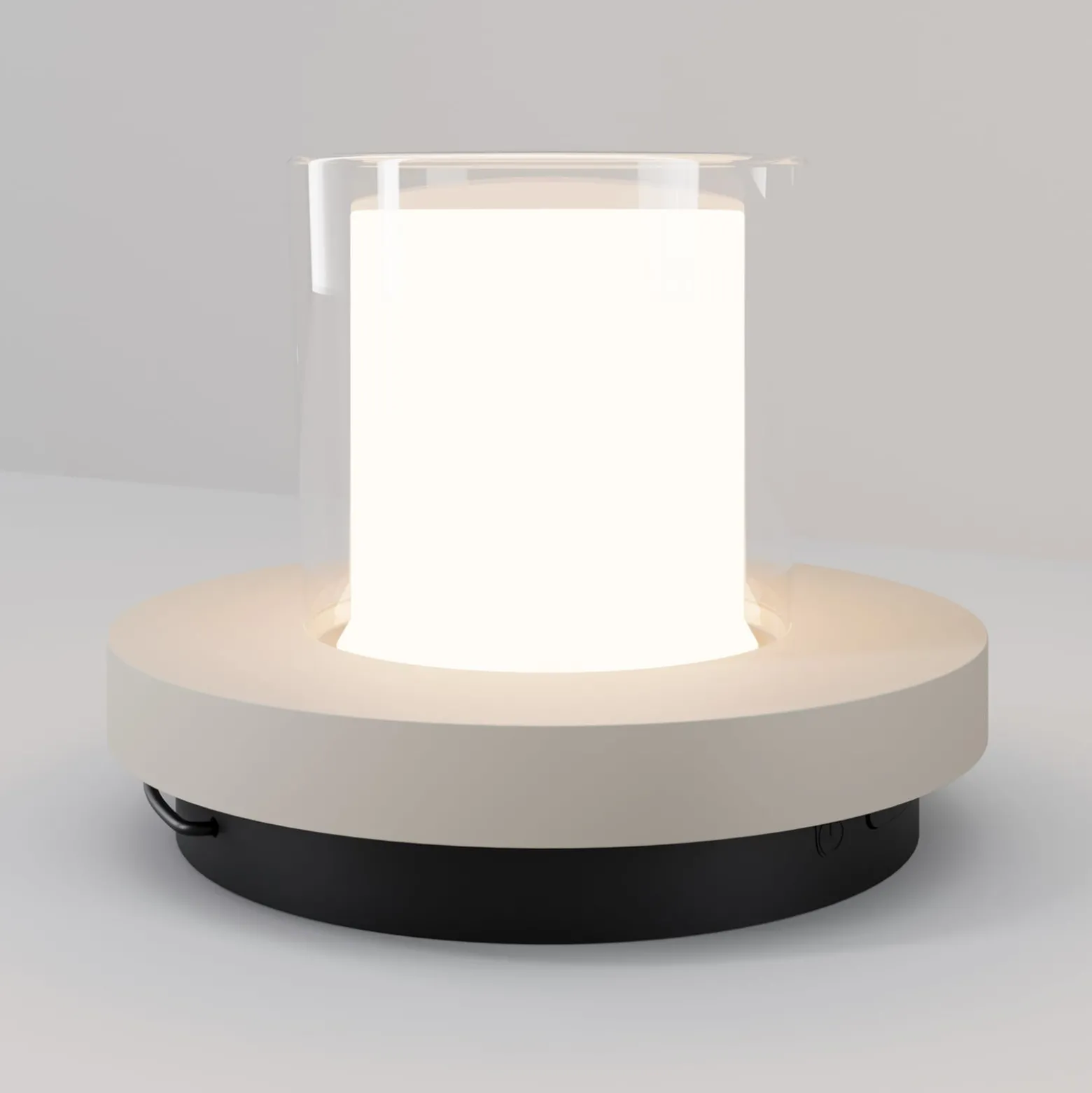 LED-Solar-Tischleuchte Lantra, weiß, Höhe 10 cm, IP44 Dimmer