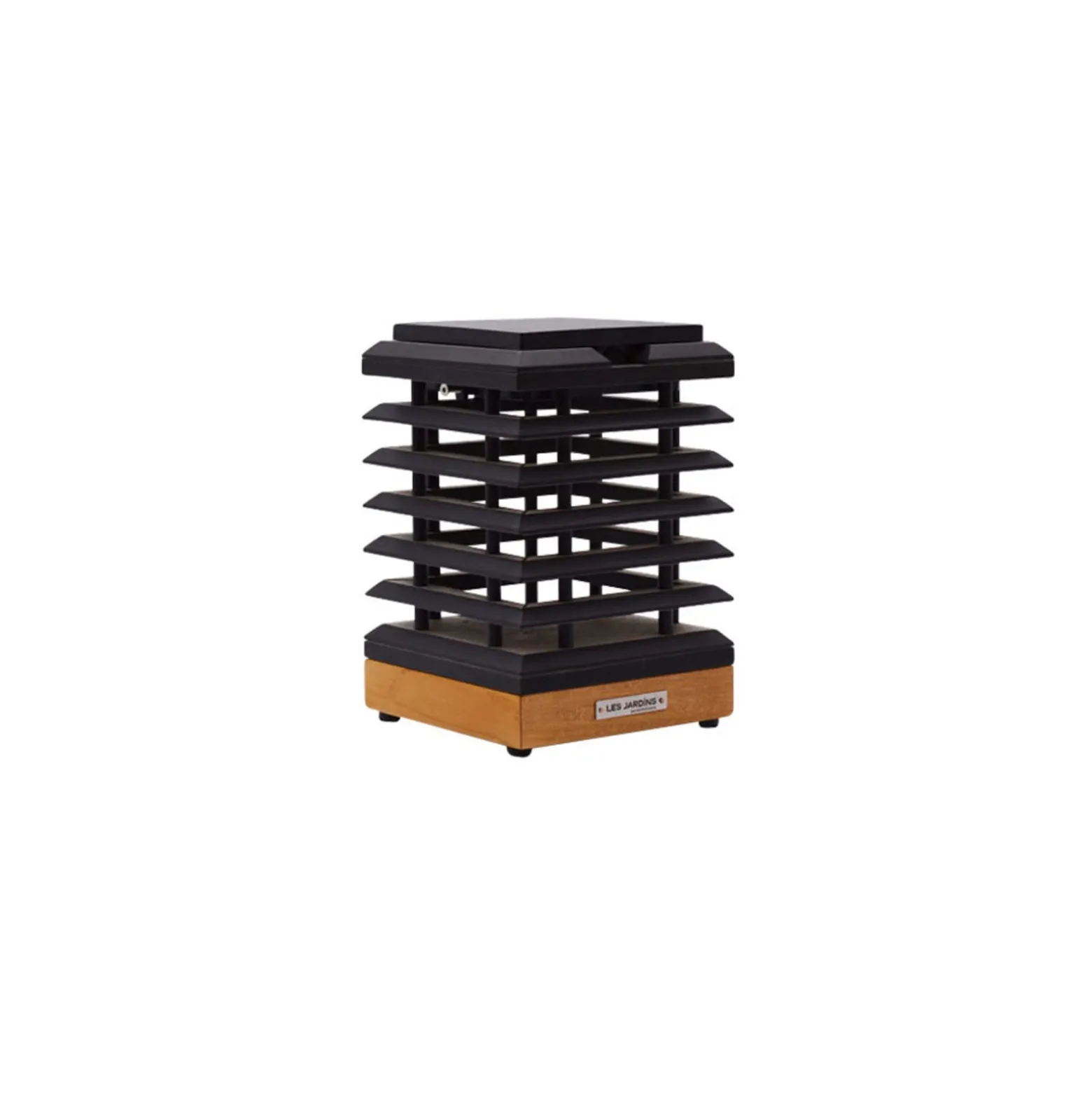 LED-Solartischleuchte Tekura aus Teak-Holz