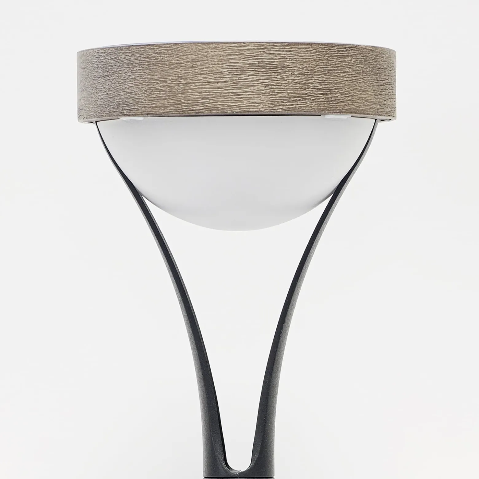 LED-Solartischleuchte Tyble, schwarz / teak, 2.700 K, 200 lm