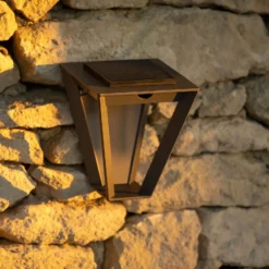 LED-Solarwandleuchte Metro mit Sensor, grau