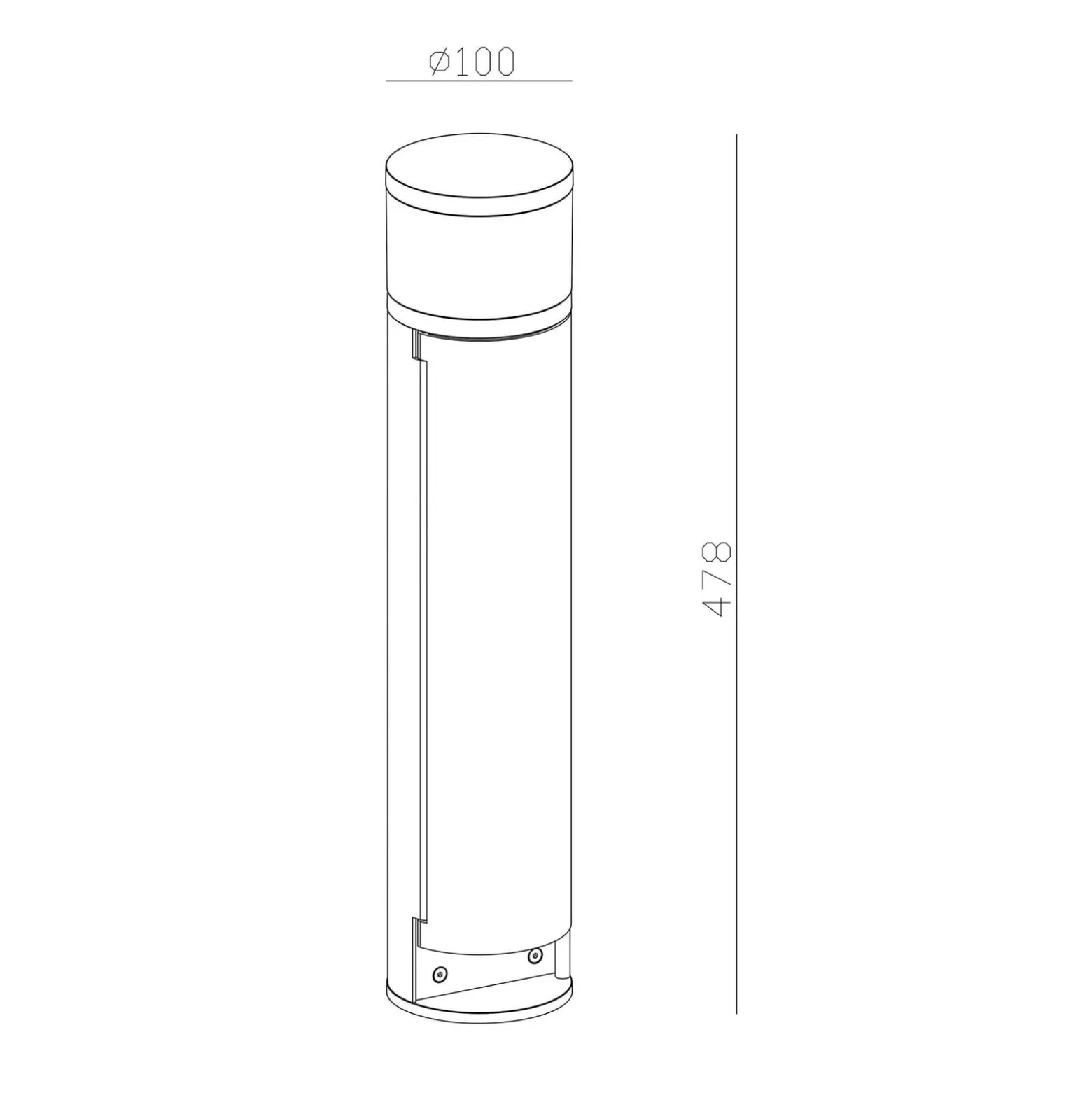 LED-Steckdosensäule mit zwei Steckdosen, IP44