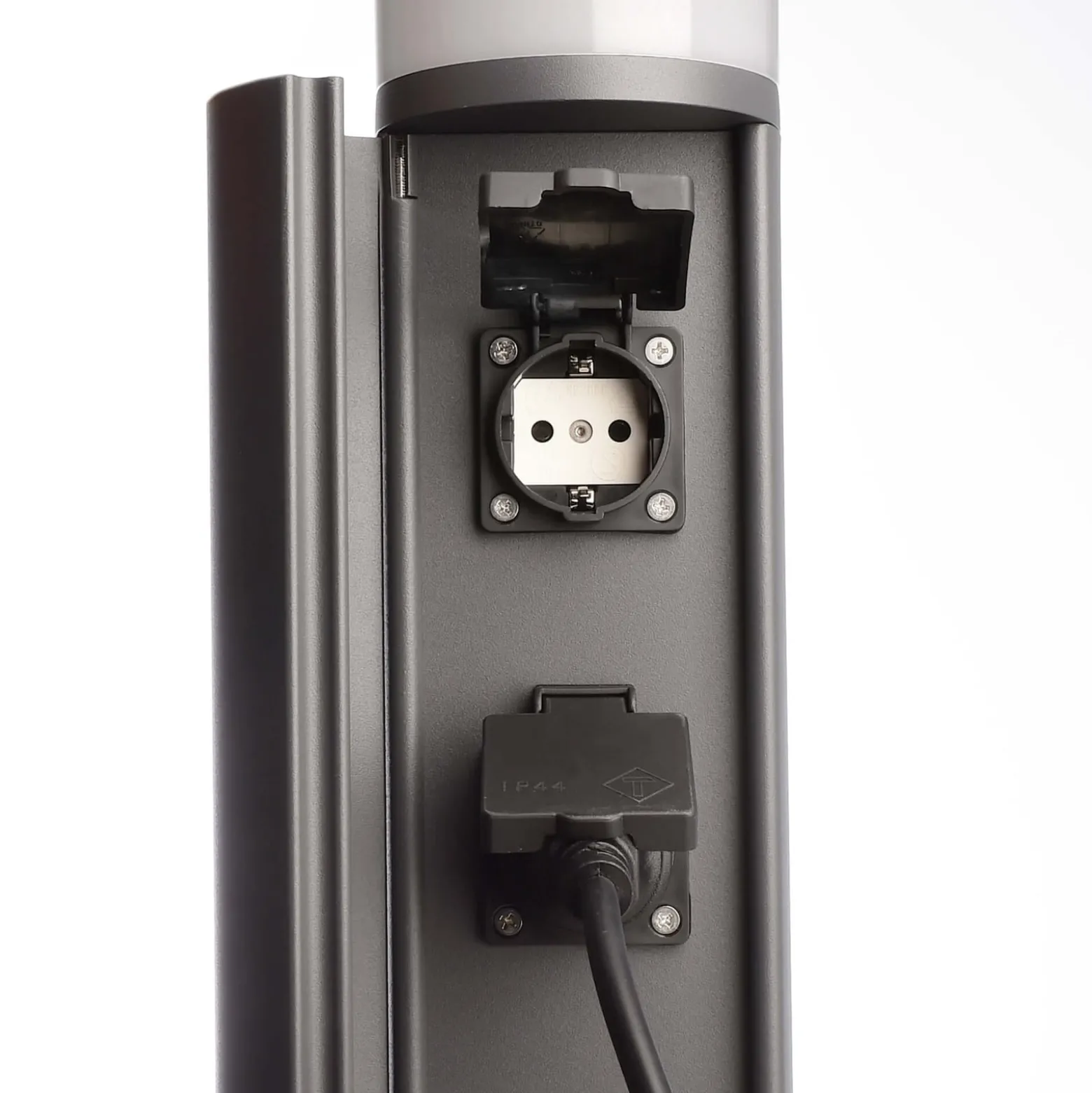 LED-Steckdosensäule mit zwei Steckdosen, IP44