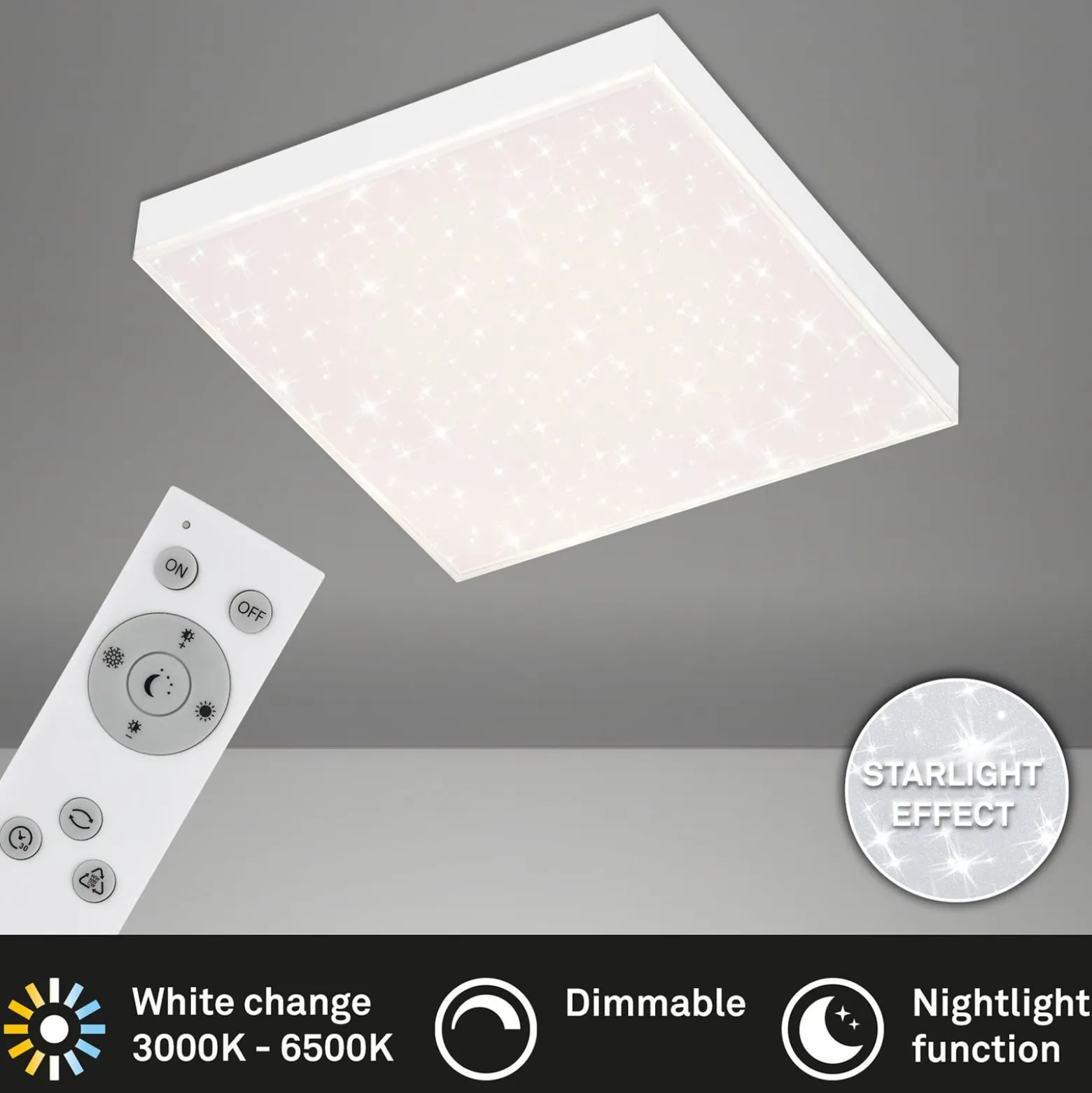 LED-Sternenhimmel Frameless CCT, 30x30cm