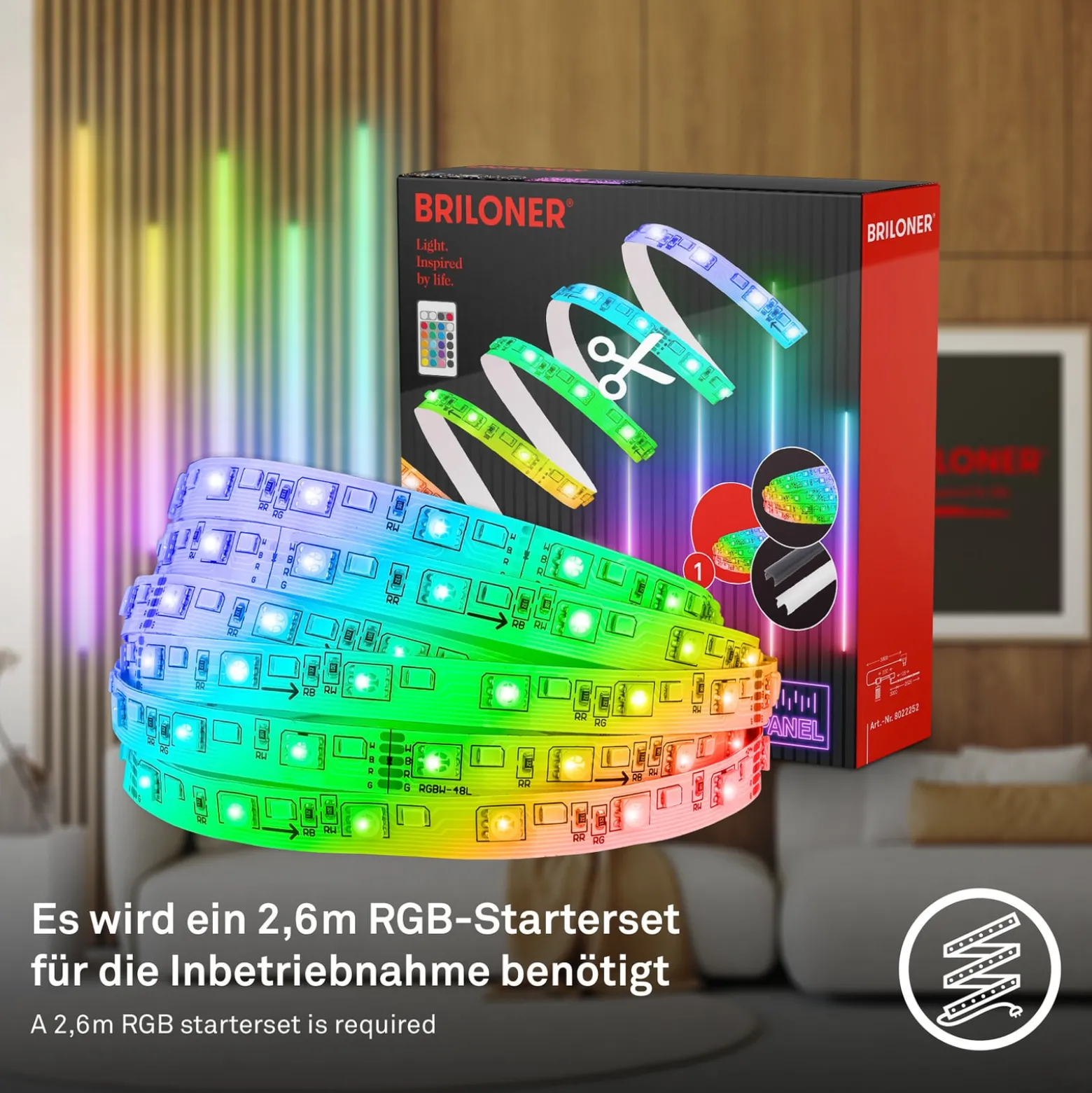 LED-Stripe Pimp your panel, Starterset, RGBW, Länge 2,6 m