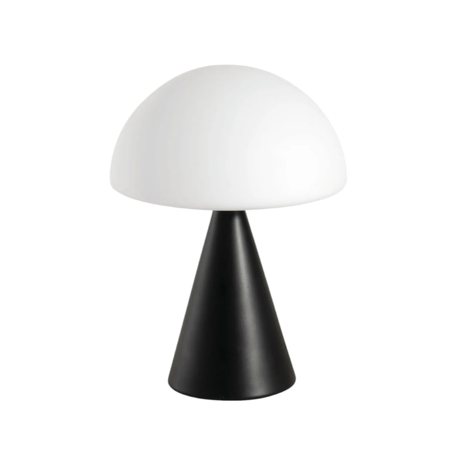 LED-Tischlampe Blip, schwarz/weiß, Glas, CCT, Touchdimmer
