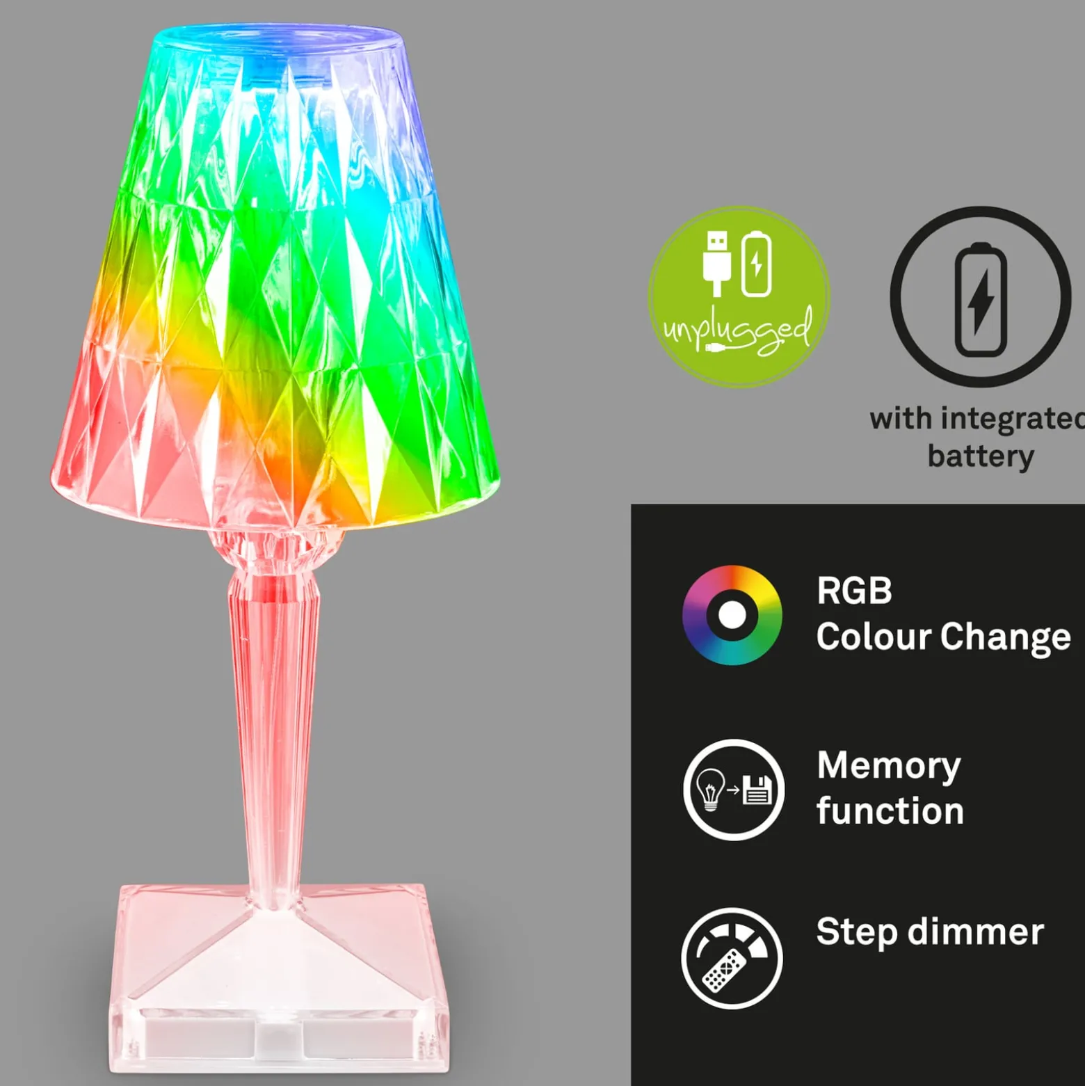 LED-Tischlampe 7464010 RGB mit Fernbedienung