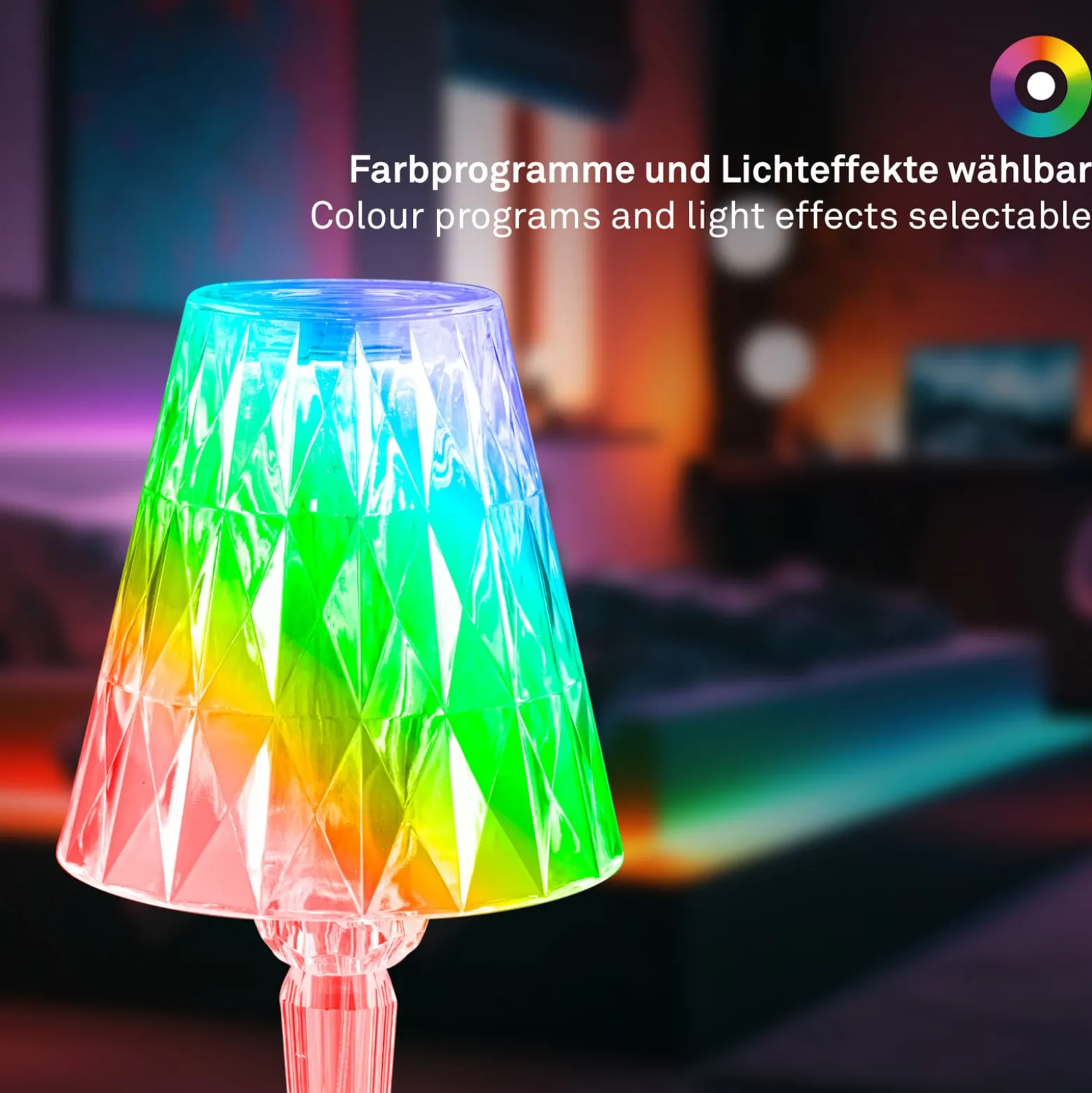 LED-Tischlampe 7464010 RGB mit Fernbedienung