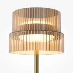 LED-Tischlampe SCALA, braun/bronze, Höhe 24 cm, Glas, Dimmer