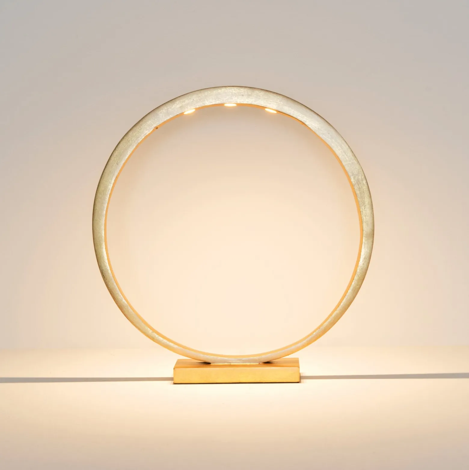 LED-Tischleuchte Asterisco Ringdesign gold Dimmer