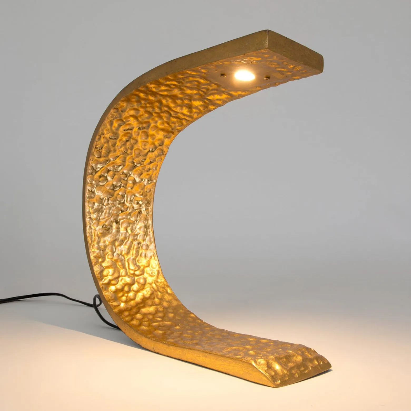 LED-Tischleuchte AUREONDA, schwarz/gold, Höhe 30 cm, Metall