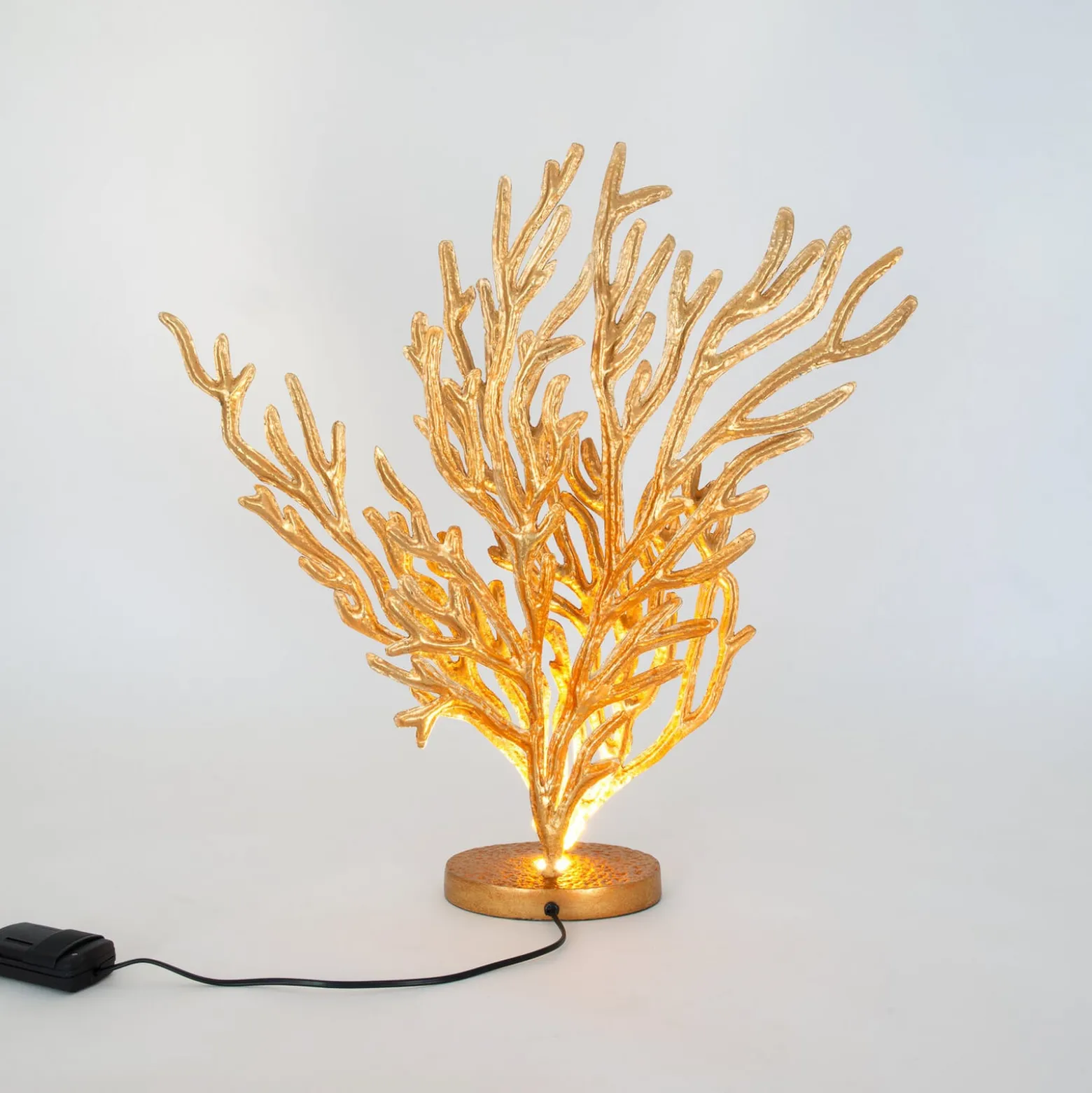 LED-Tischleuchte CORADORIA, goldfarben, Höhe 72 cm, Metall