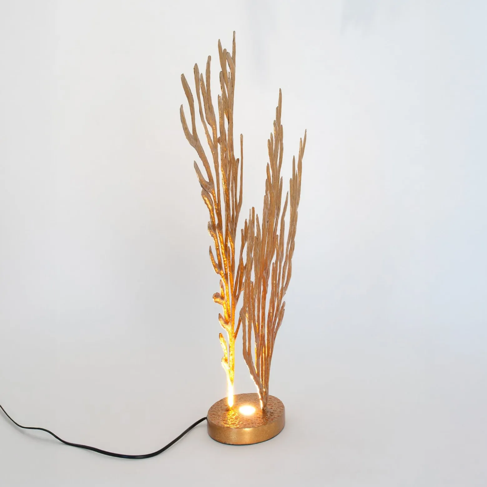 LED-Tischleuchte CORADORIA, goldfarben, Höhe 72 cm, Metall