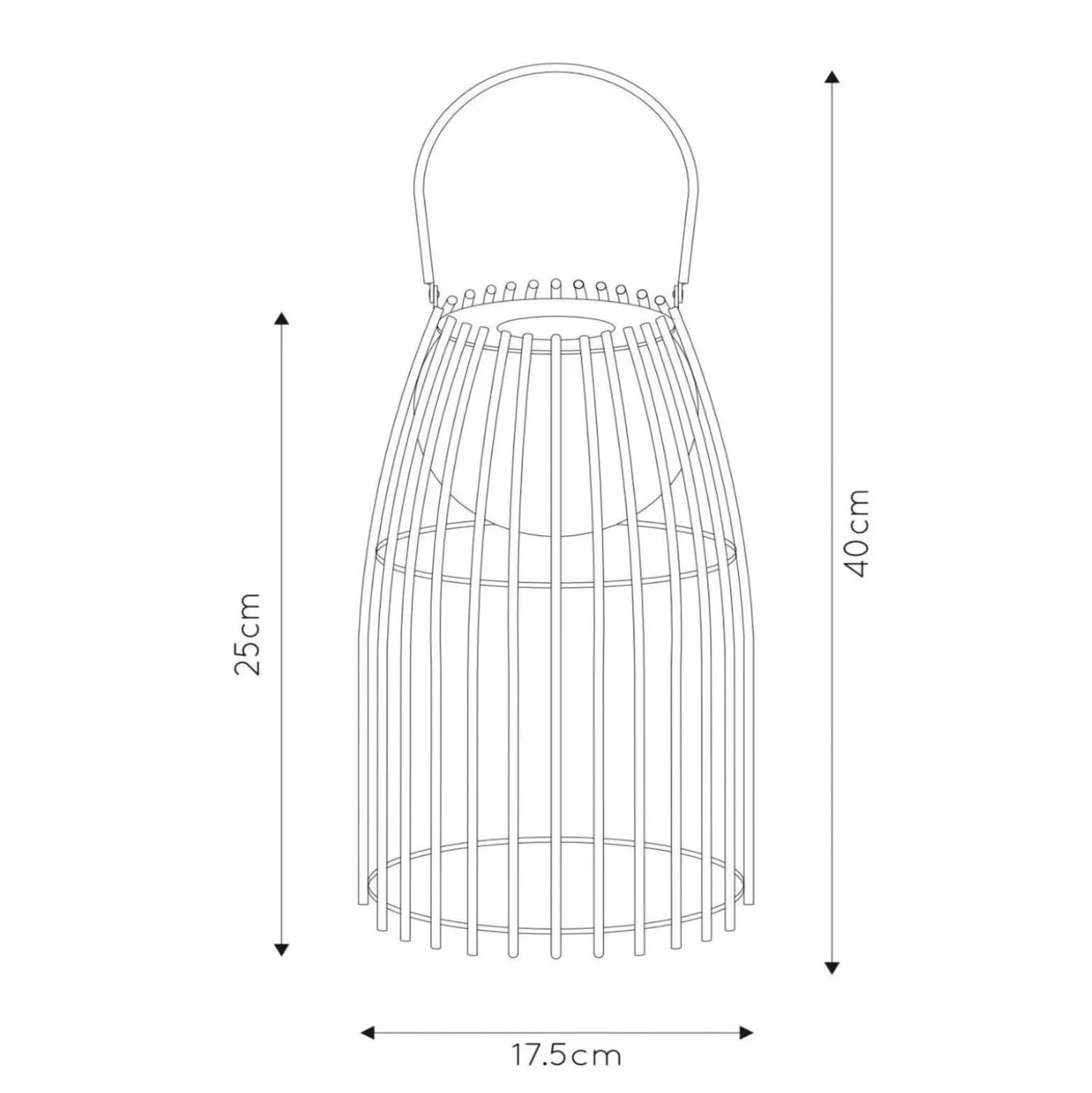 LED-Tischleuchte Fjara, rost