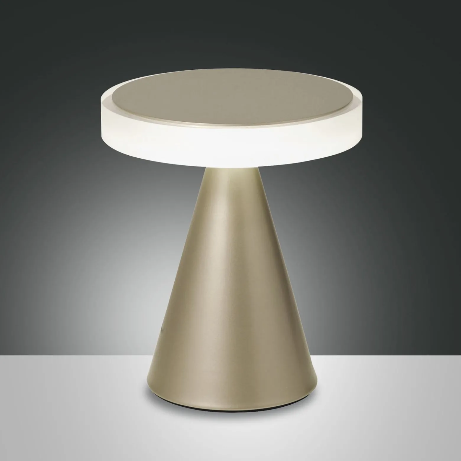 LED-Tischleuchte Neutra, Höhe 20 cm, gold matt, Touchdimmer