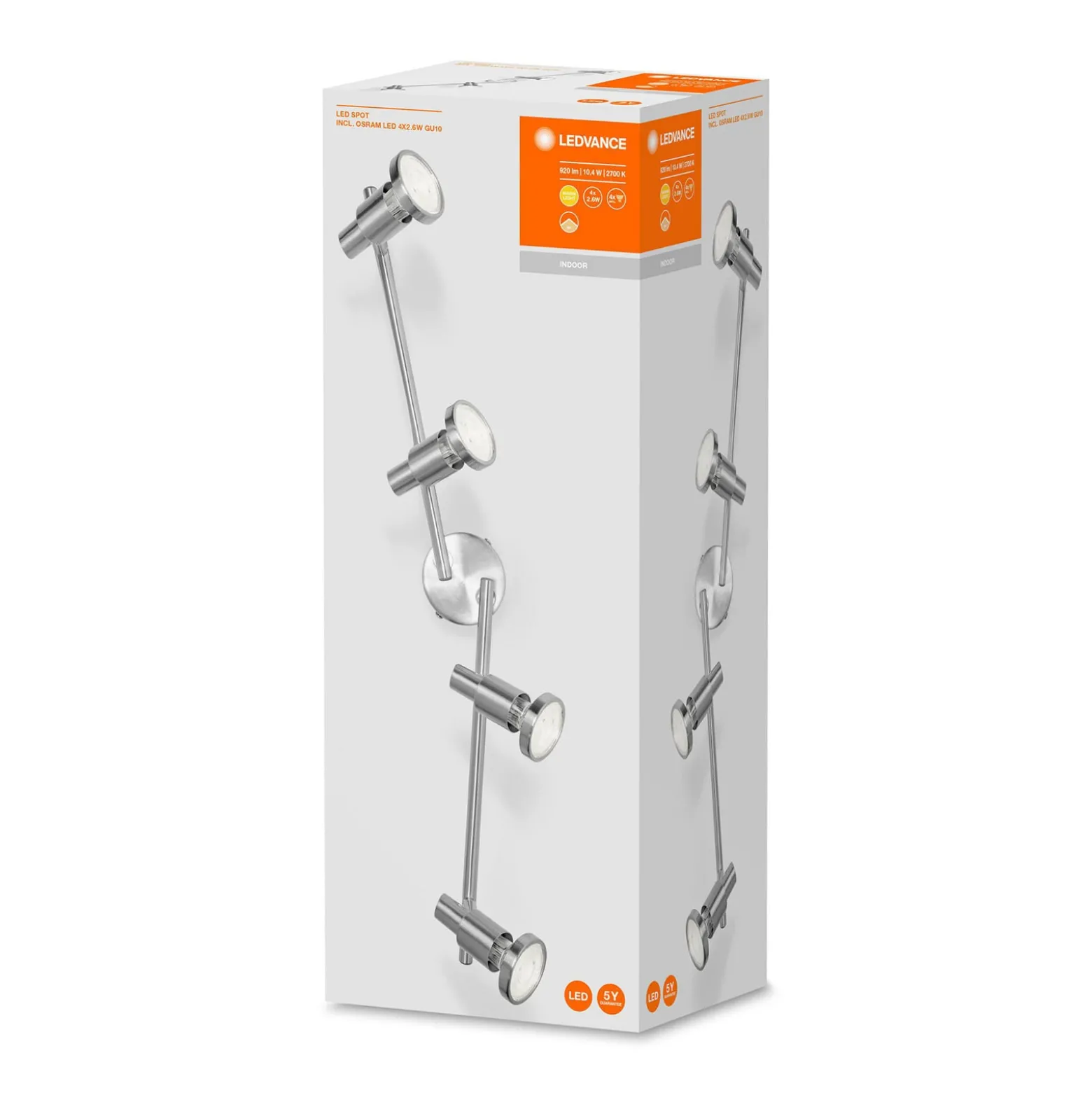 LEDVANCE Niclas LED-Strahler, nickel, 4-flammig