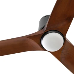 LED-Ventilator Heywood L, Ø132cm schwarz/holzfarben, DC, CCT