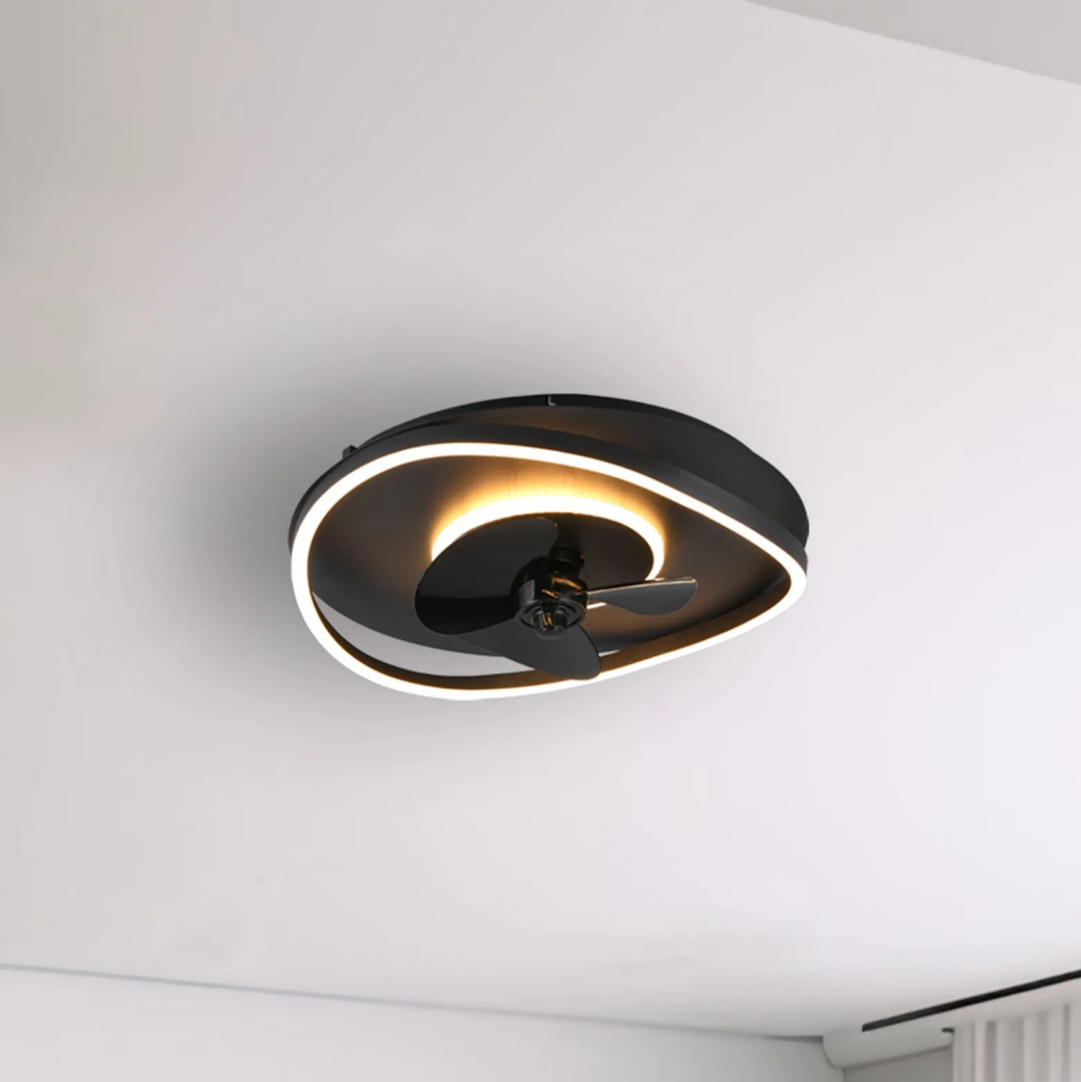 LED-Ventilator Sortland, DC, leise, 50cm, CCT, Fernbedienung
