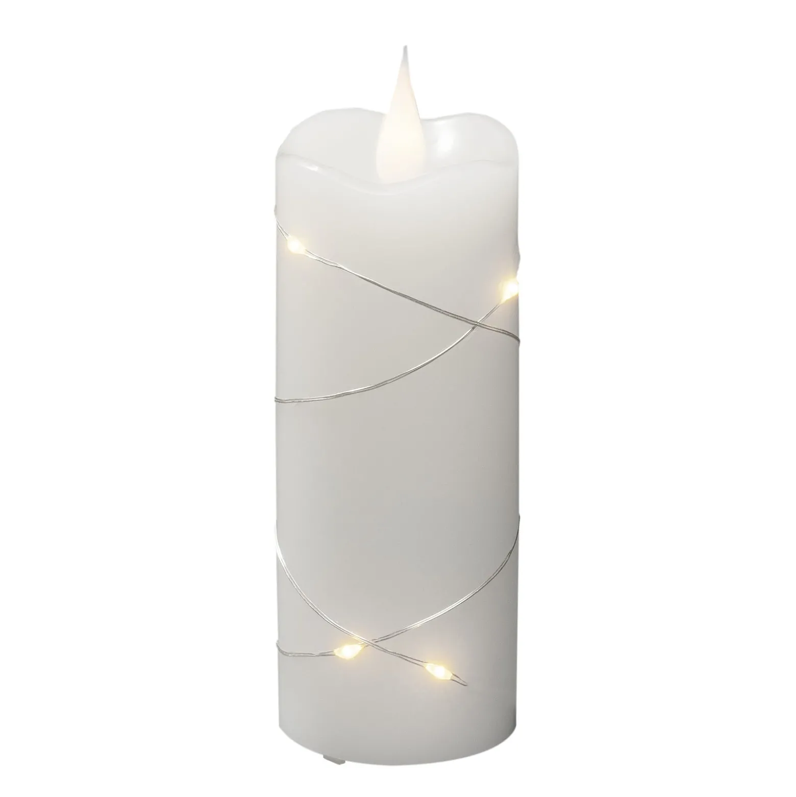 LED-Wachskerze weiß Lichtfarbe Warmweiß 12,7 cm
