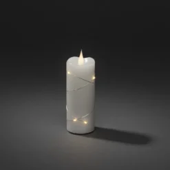 LED-Wachskerze weiß Lichtfarbe Warmweiß 12,7 cm