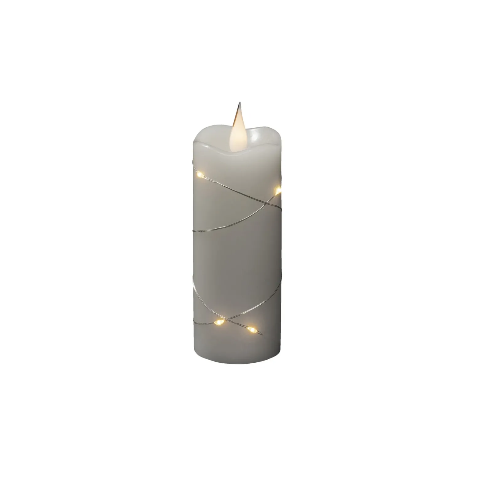LED-Wachskerze weiß Lichtfarbe Warmweiß 12,7 cm