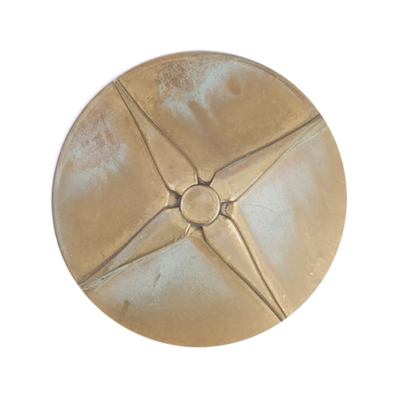 LED-Wandlampe Aura Disk Ausladung 12,5 cm messing antik IP65