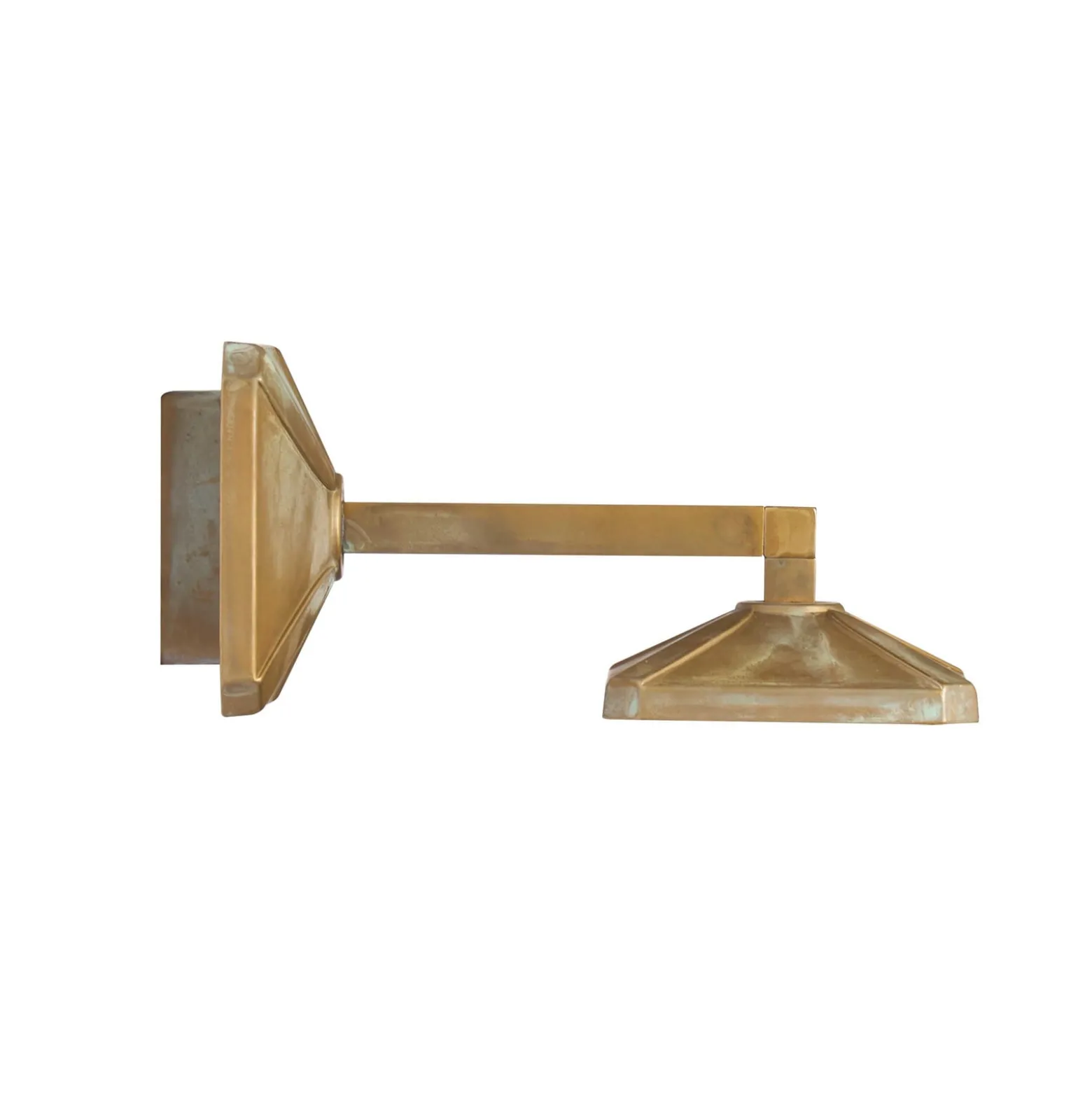 LED-Wandlampe Aura Frame, Ausladung 23 cm messing antik IP65