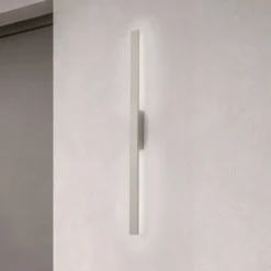 LED-Wandleuchte Demi M, sand, Aluminium, Höhe 100 cm, IP54