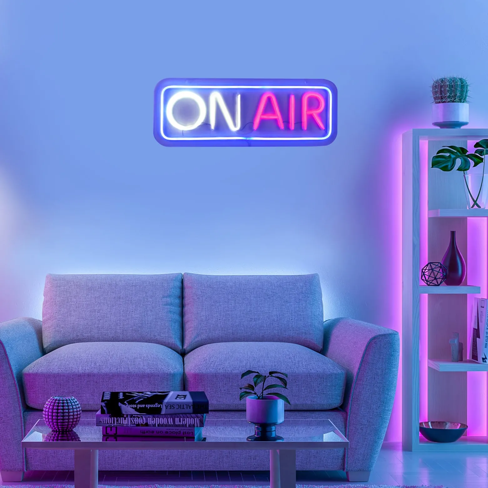 LED-Wandleuchte Neon On Air, USB