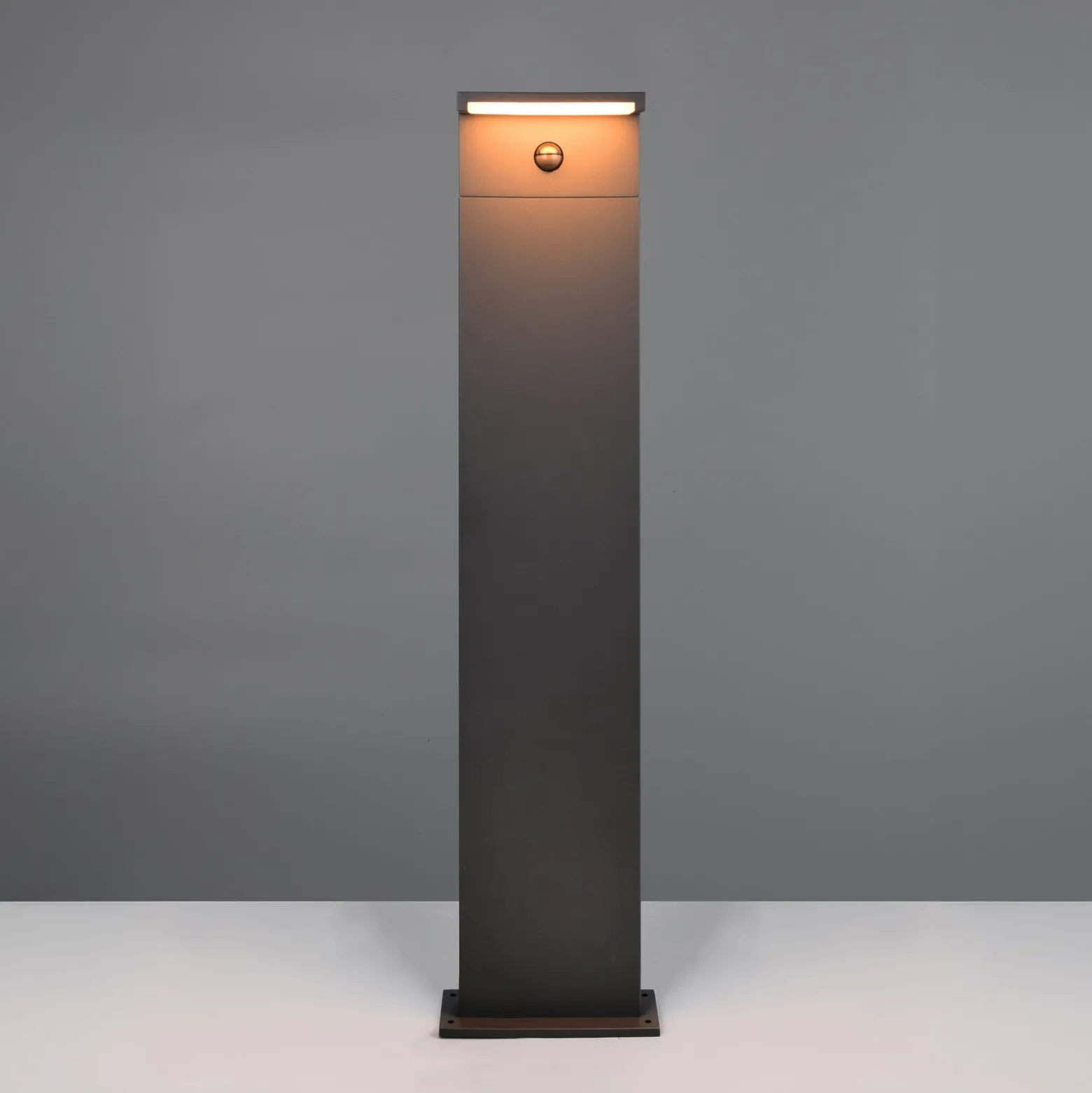 LED-Wegelampe Ravi, anthrazit, Höhe 100 cm, Sensor, IP54