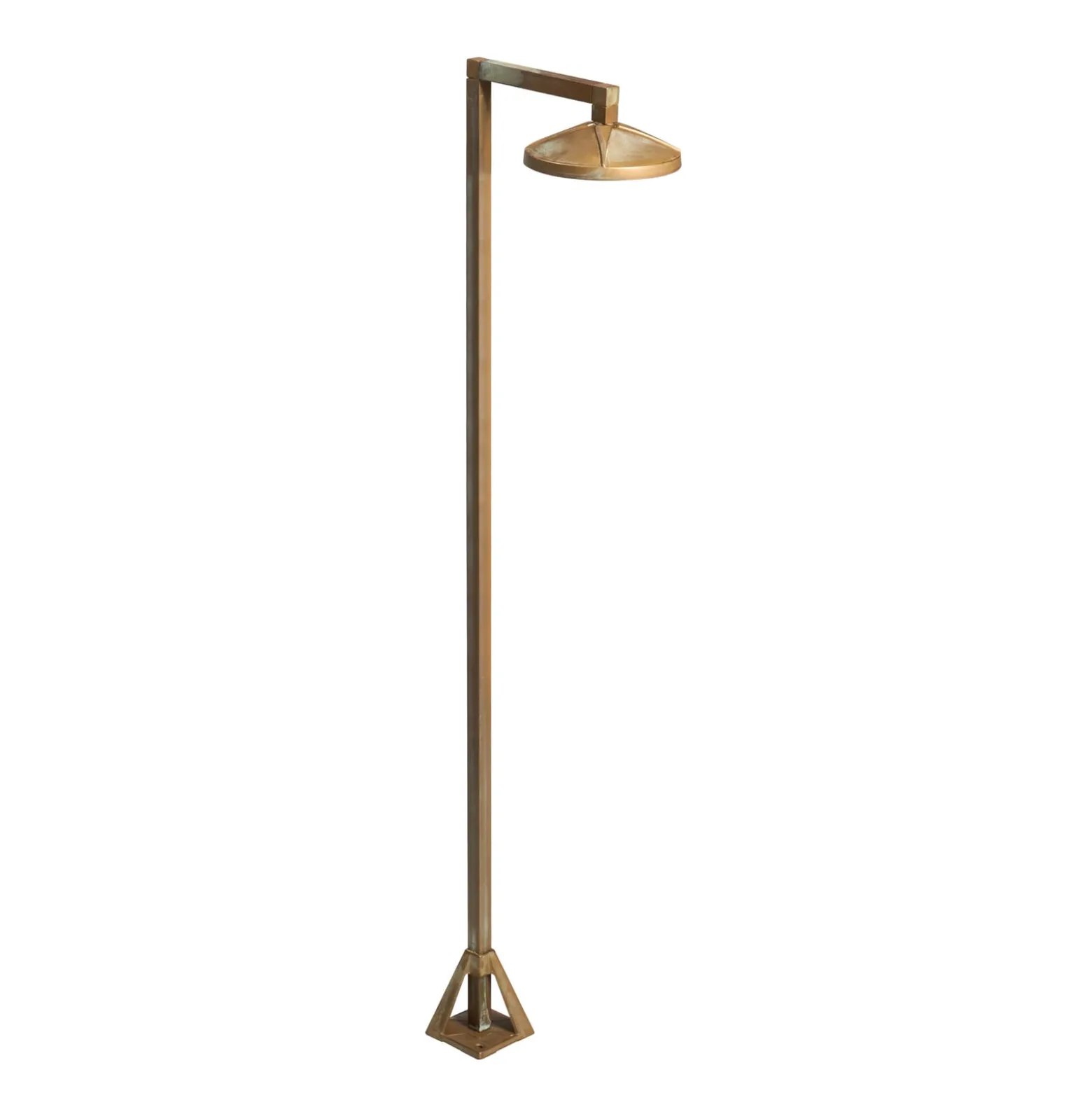 LED-Wegeleuchte Aura Disk, 100 cm x 19,5 cm, messing antik