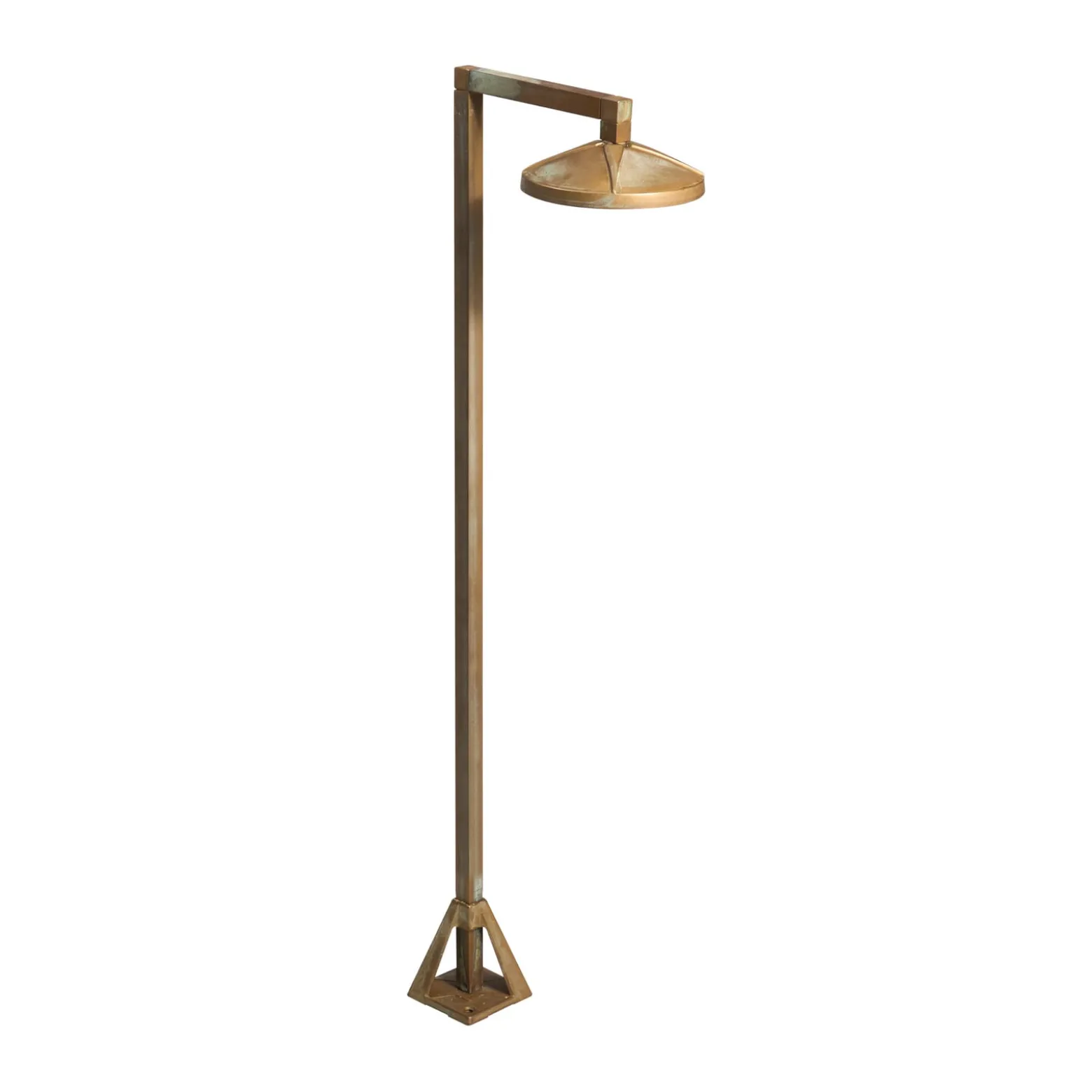 LED-Wegeleuchte Aura Disk, 80 cm x 19,5 cm, messing antik