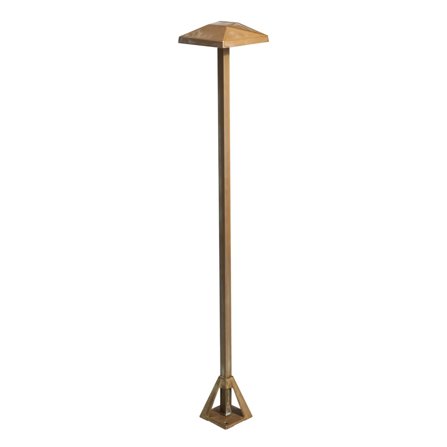LED-Wegeleuchte Aura Edge, Höhe 80 cm, messing antik, IP65