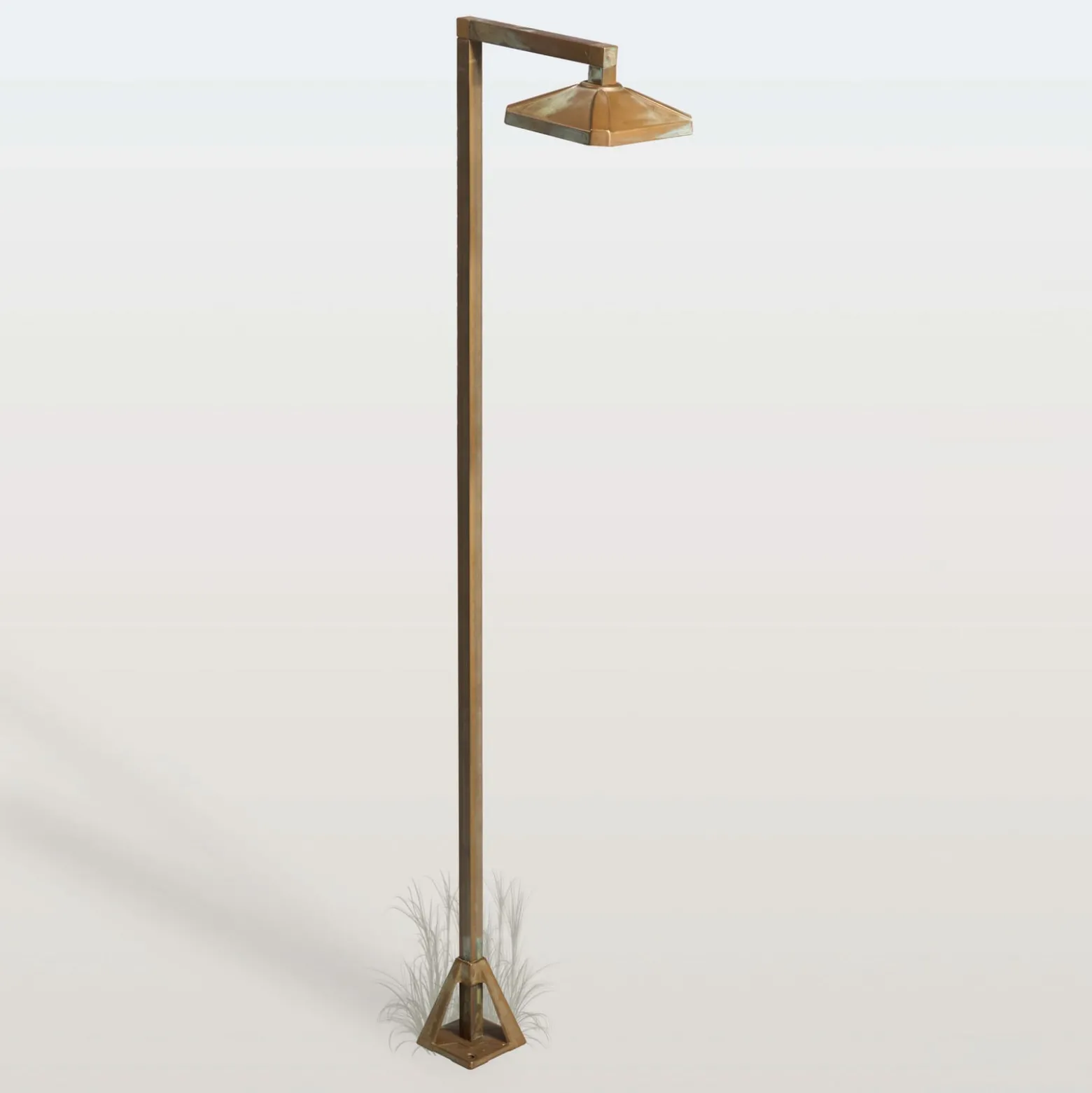 LED-Wegeleuchte Aura Frame, 100 x 19,5 cm, messing antik