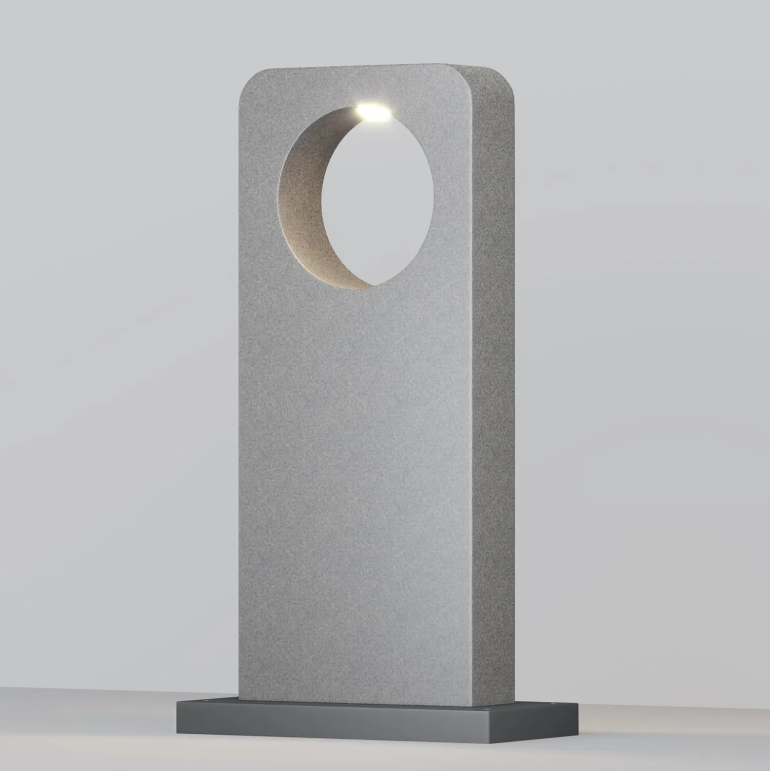 LED-Wegeleuchte BETONE, Höhe 74 cm, grau, Zement, IP65